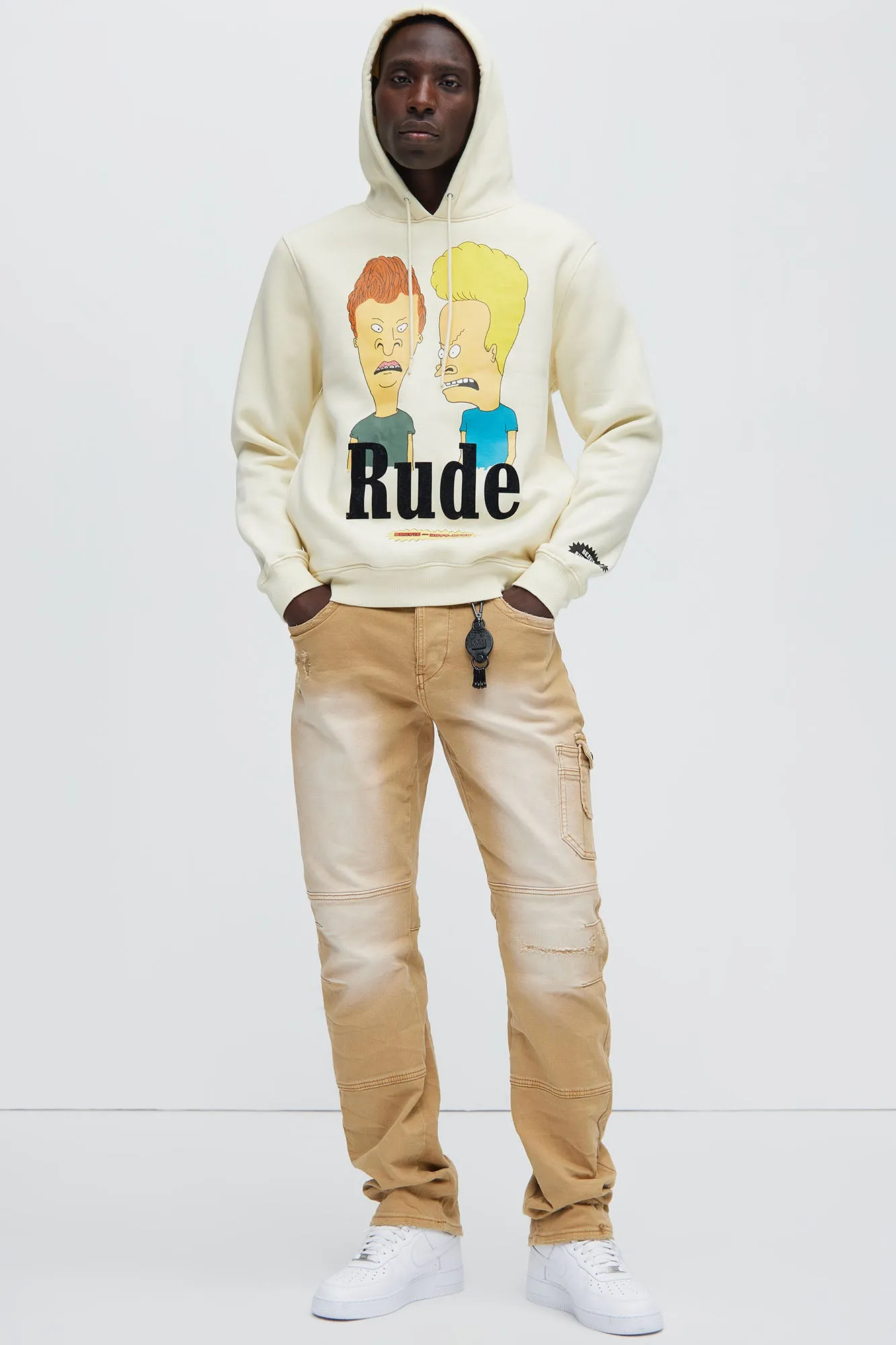 Rude Beavis & Butthead Hoodie - Off White