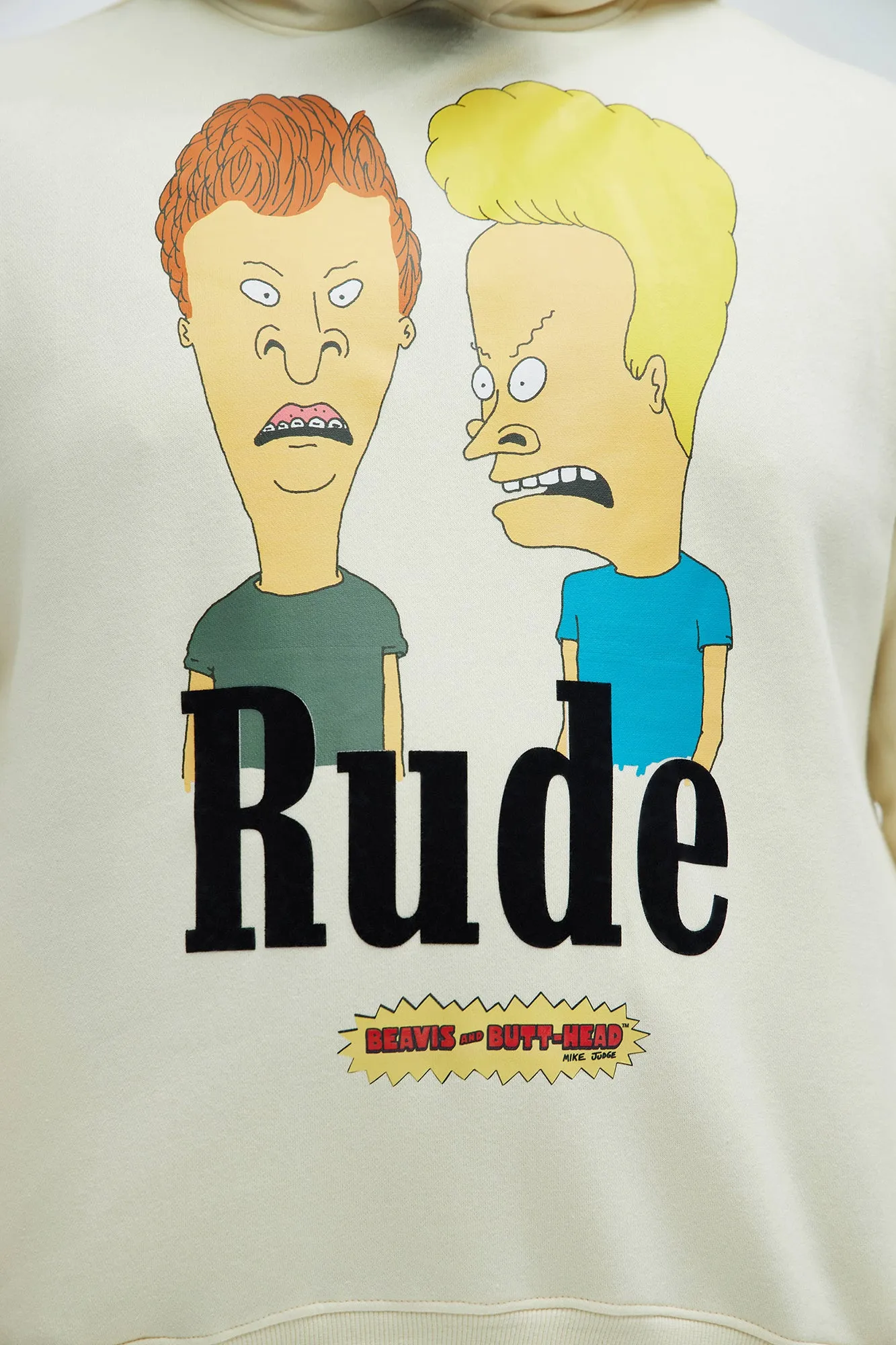 Rude Beavis & Butthead Hoodie - Off White