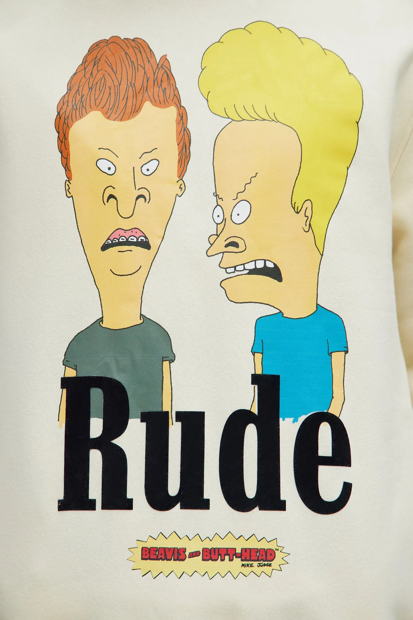 Rude Beavis & Butthead Hoodie - Off White