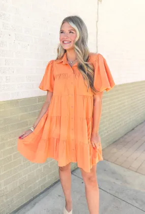 Serena Dress in Apricot