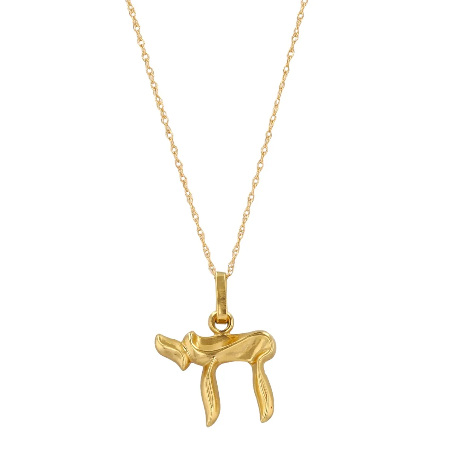 Set yellow gold 14k Singapore chain Haim pendant-63939