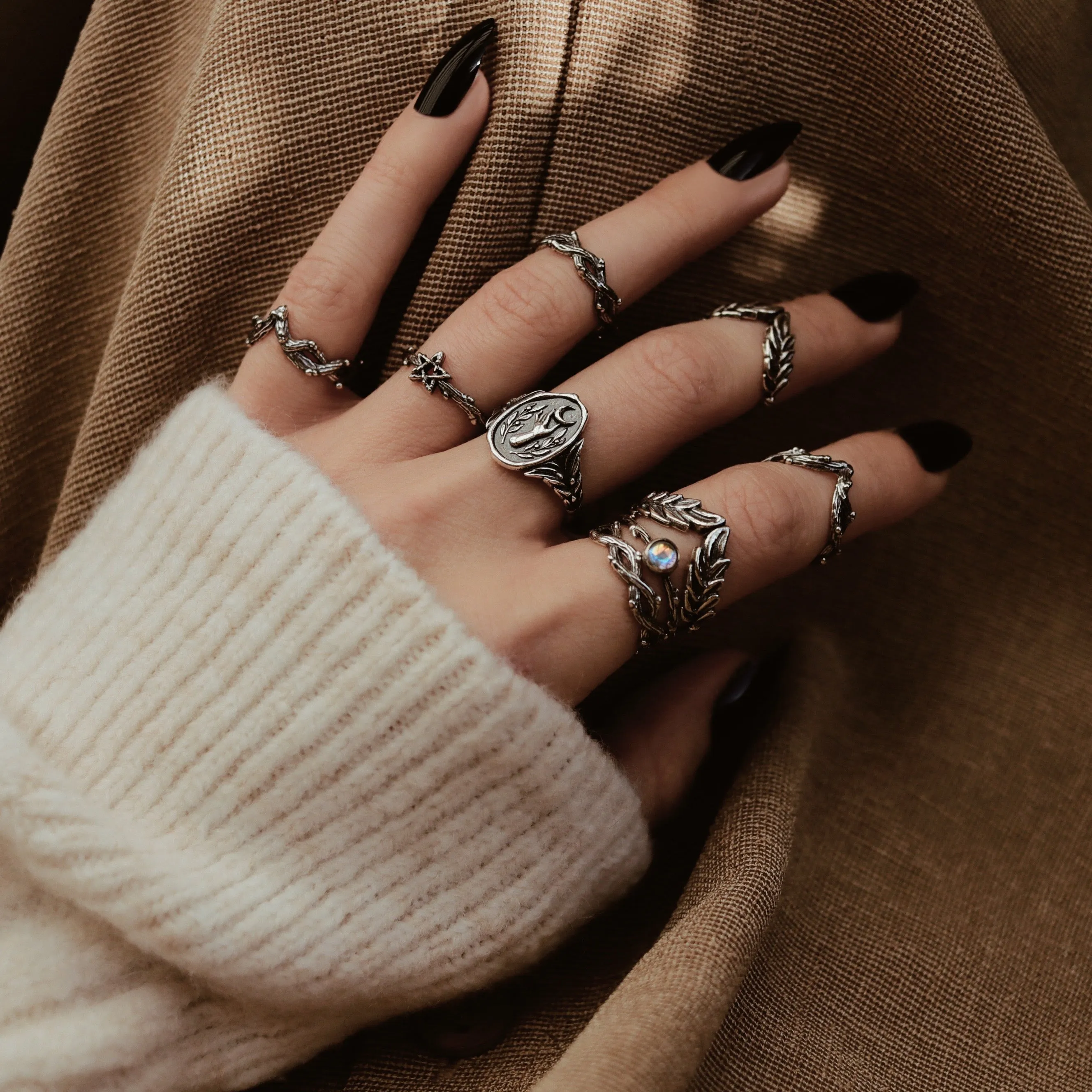 Silvestre Double Wishbone Gothic Thorn Branch Ring