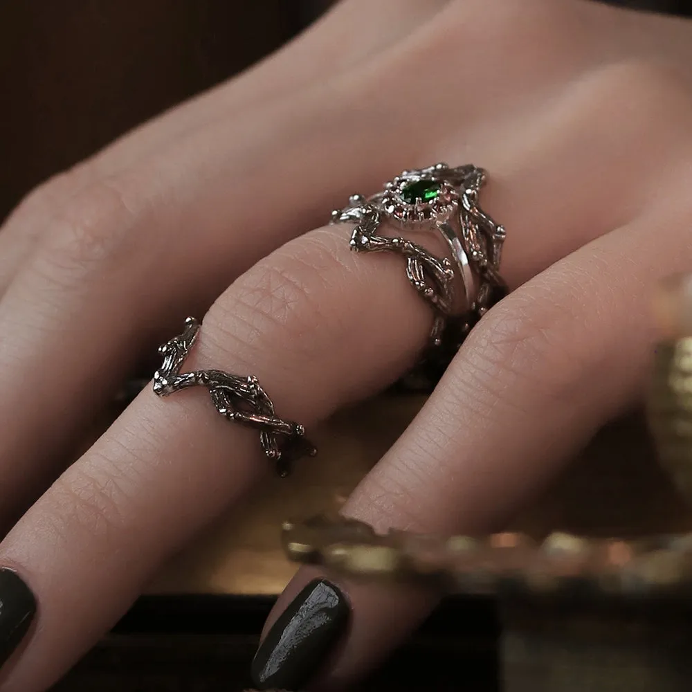 Silvestre Double Wishbone Gothic Thorn Branch Ring