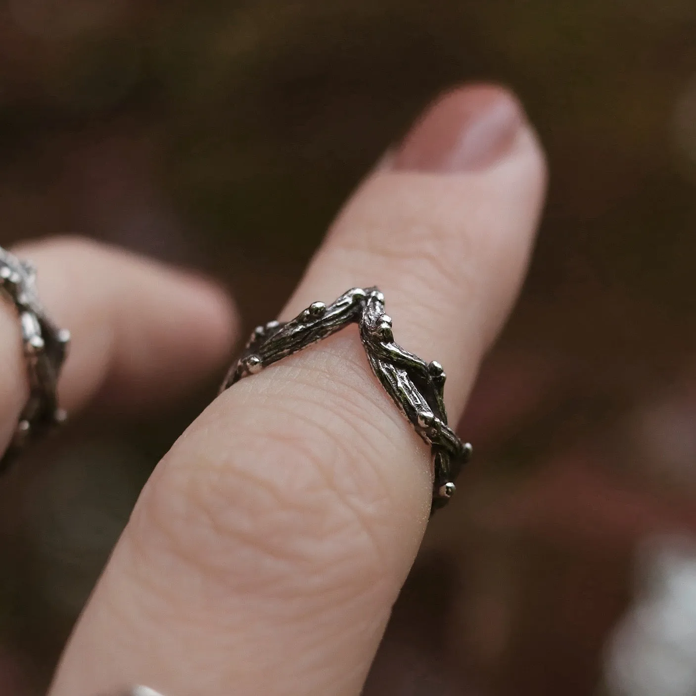 Silvestre Double Wishbone Gothic Thorn Branch Ring