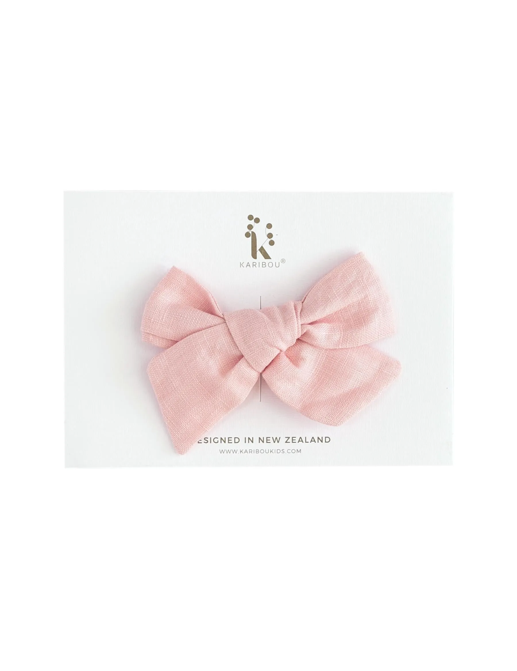 Skylah Pinwheel Linen Bow Headband - Strawberry Shortcake