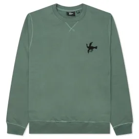 Snaked by a Horse Crewneck Sweatshirt - Pine Green