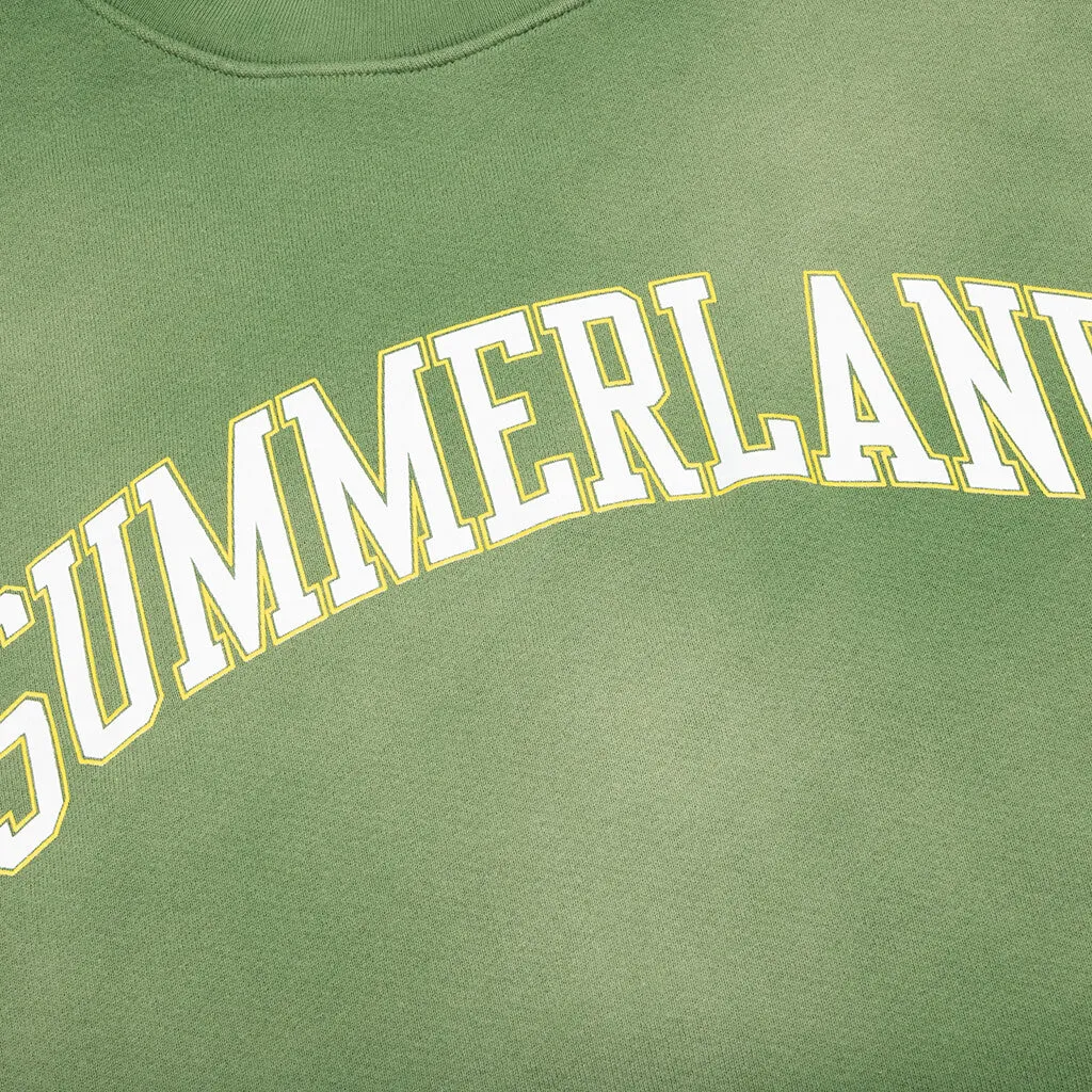 Summerland Collegiate Crewneck - Vintage Seaweed