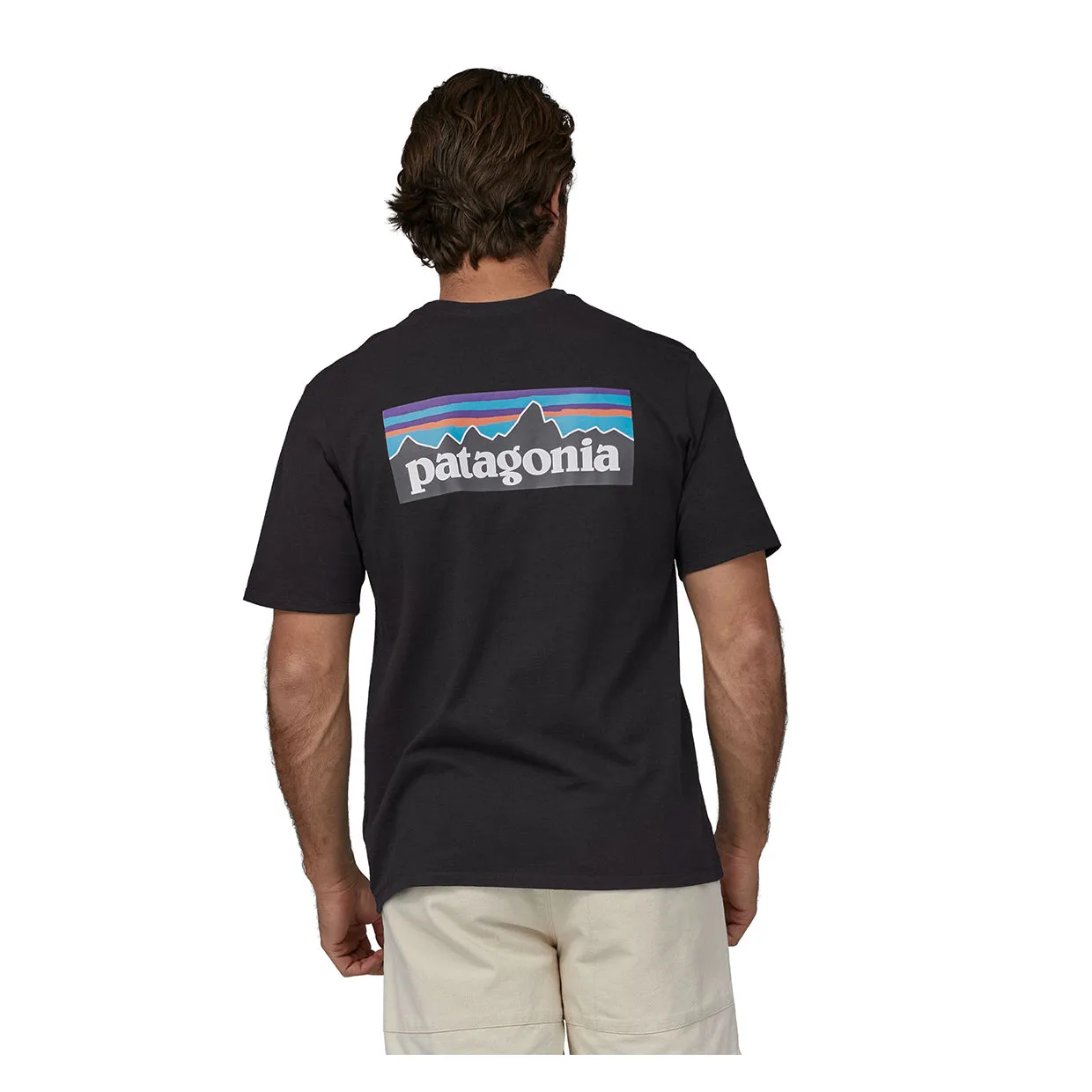 T-shirt Patagonia P-6 Logo Responsibili-Tee Nero