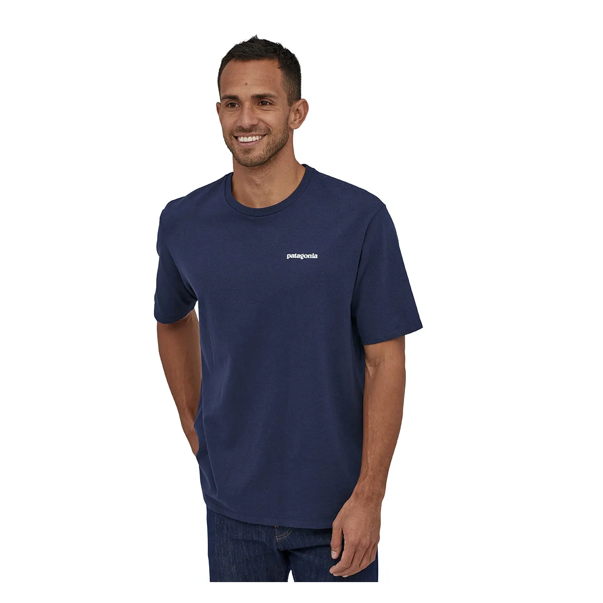 T-shirt Uomo Patagonia P-6 Logo Responsibili-Tee Blu