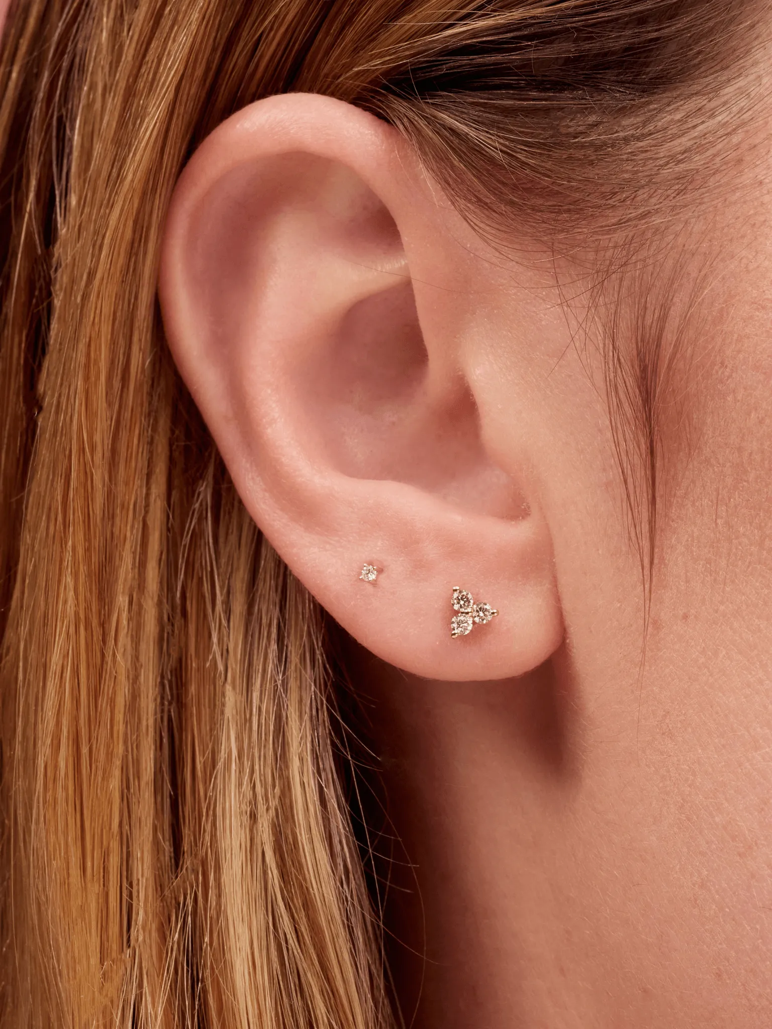 Teeny Diamond Stud Earring 14K