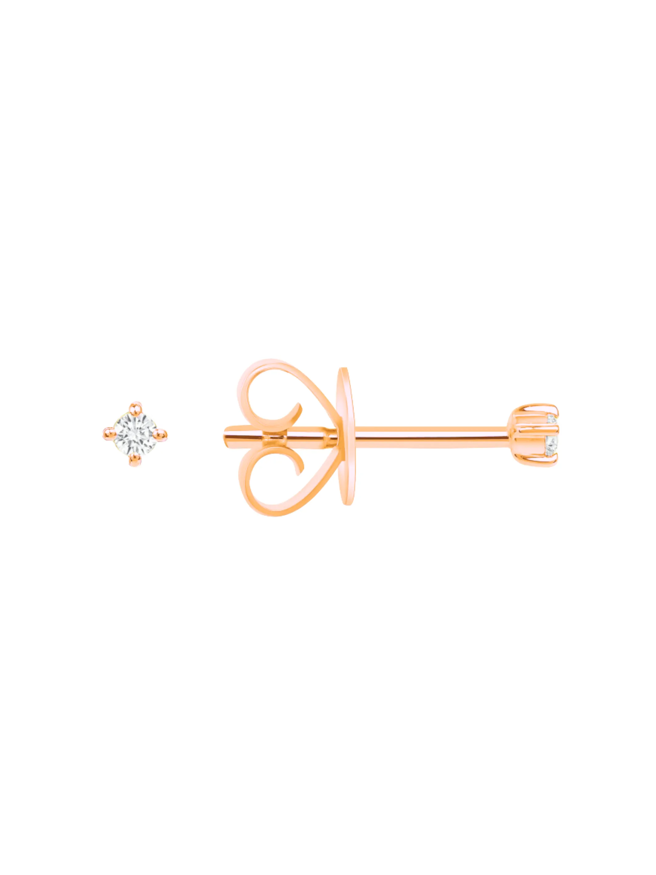 Teeny Diamond Stud Earring 14K