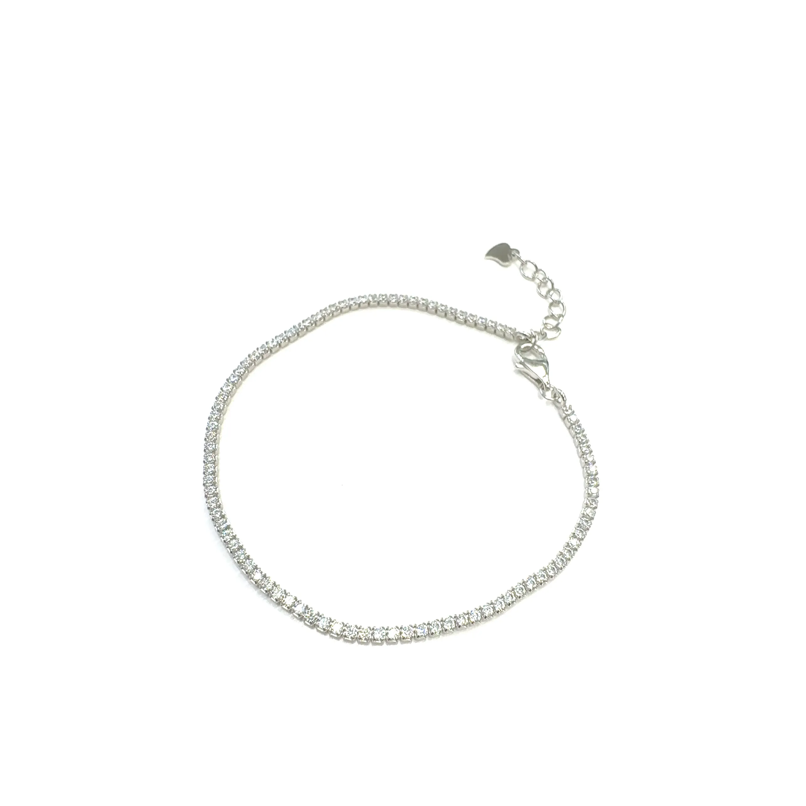 Tennis Style Soft Bracelet With CZ Stones