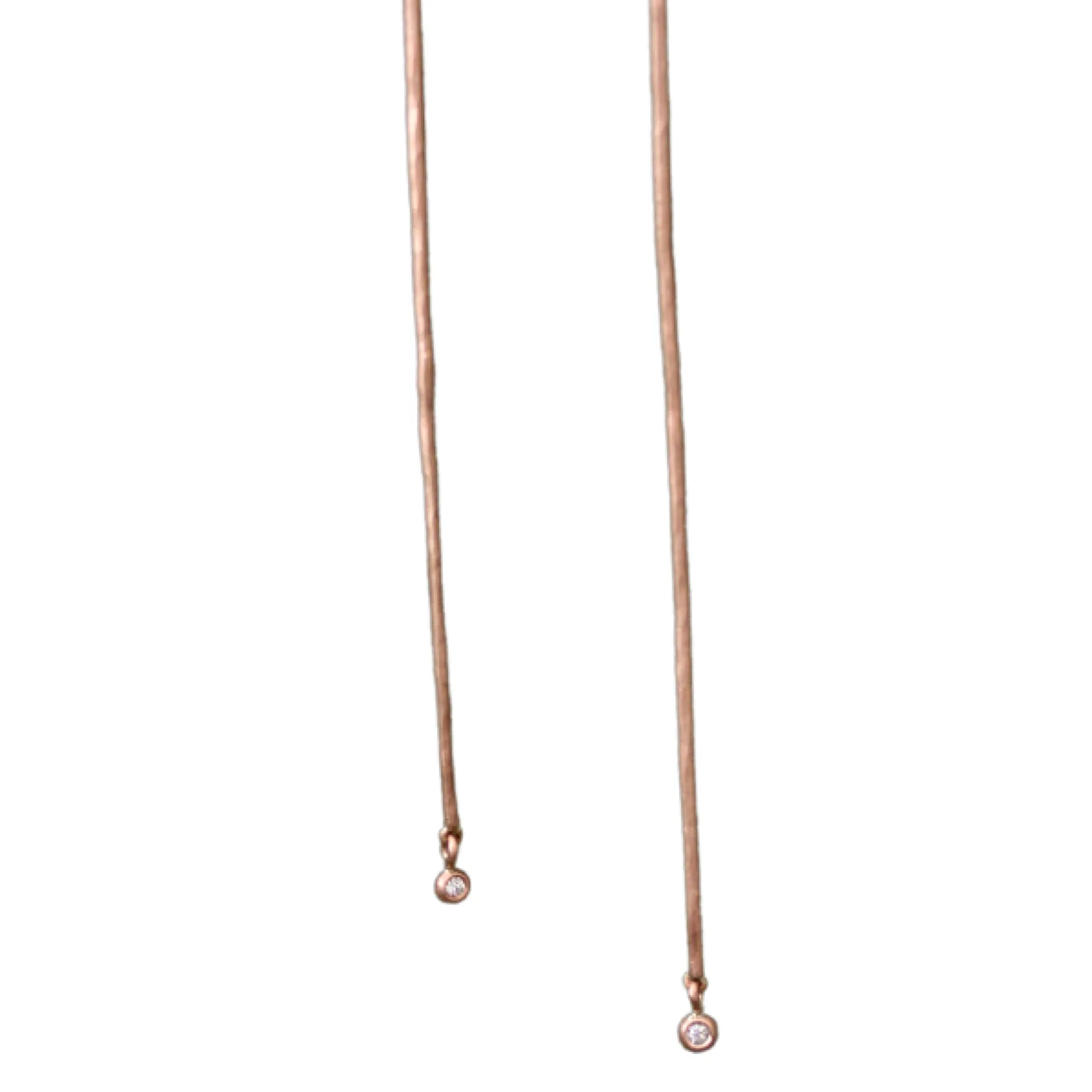 Textured Bar & Diamond Dangle Earring