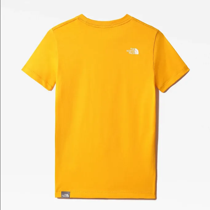 The North Face boys' SS Simple Dome short sleeve t-shirt NF0A2WAN56P1 gold