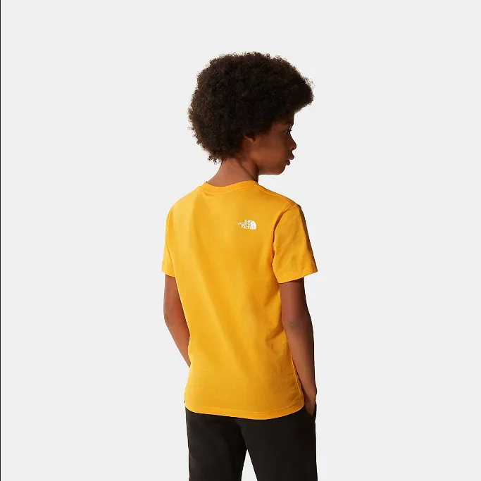 The North Face boys' SS Simple Dome short sleeve t-shirt NF0A2WAN56P1 gold