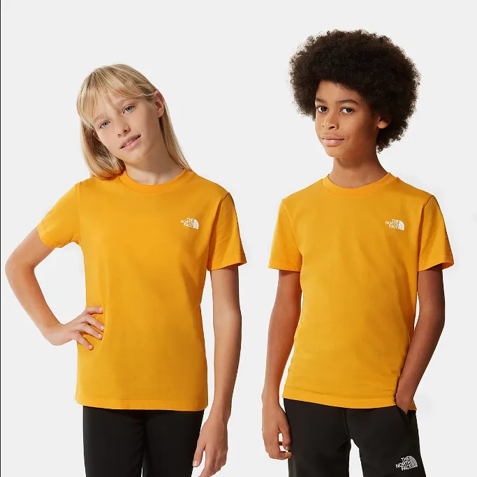 The North Face boys' SS Simple Dome short sleeve t-shirt NF0A2WAN56P1 gold