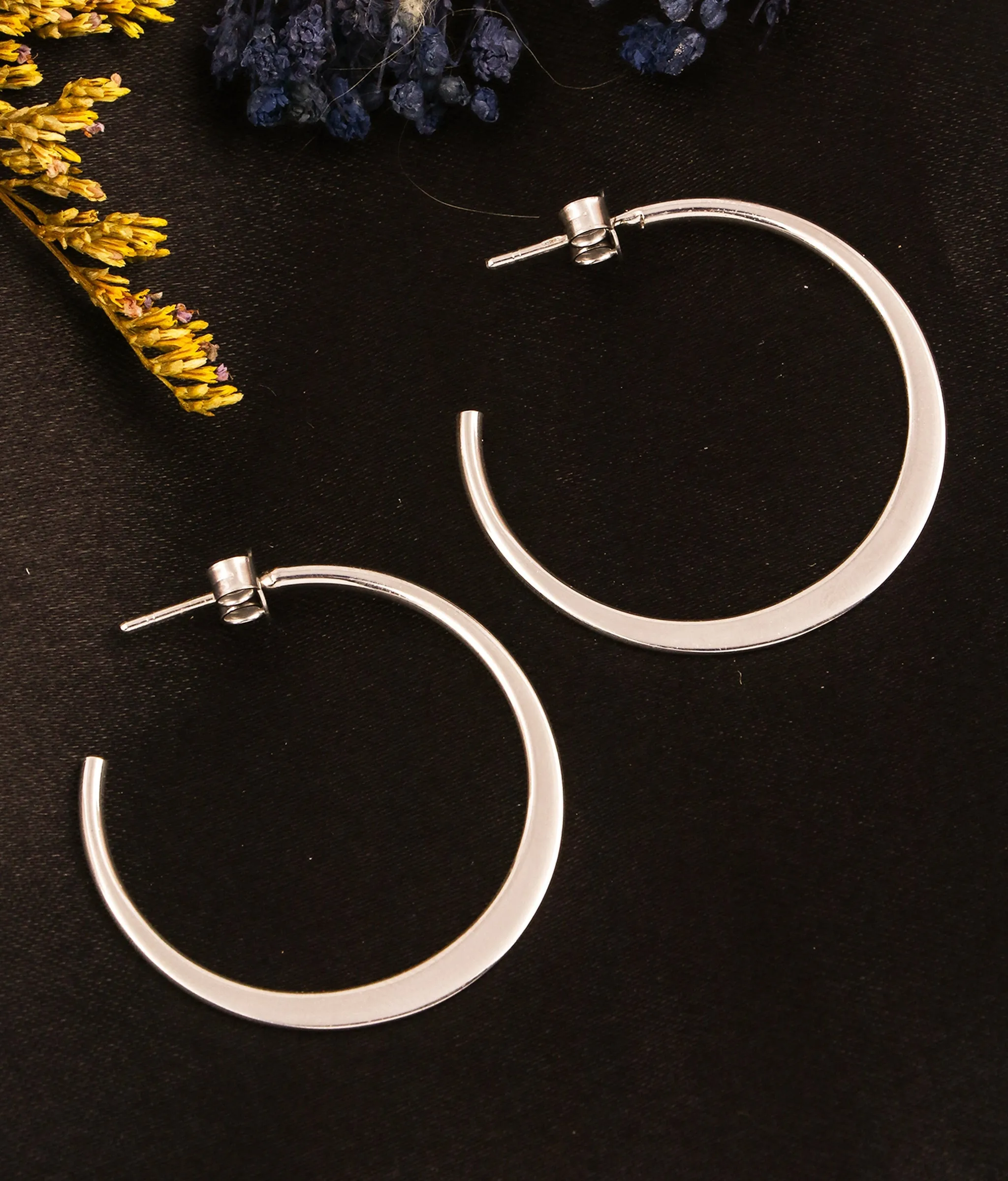 The Urvi Silver Hoops