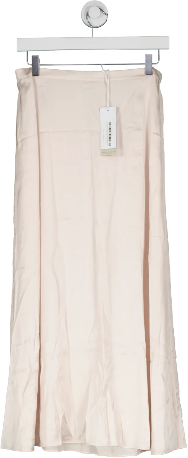 The White Company Pink Washed Satin A Line Skirt UK 10