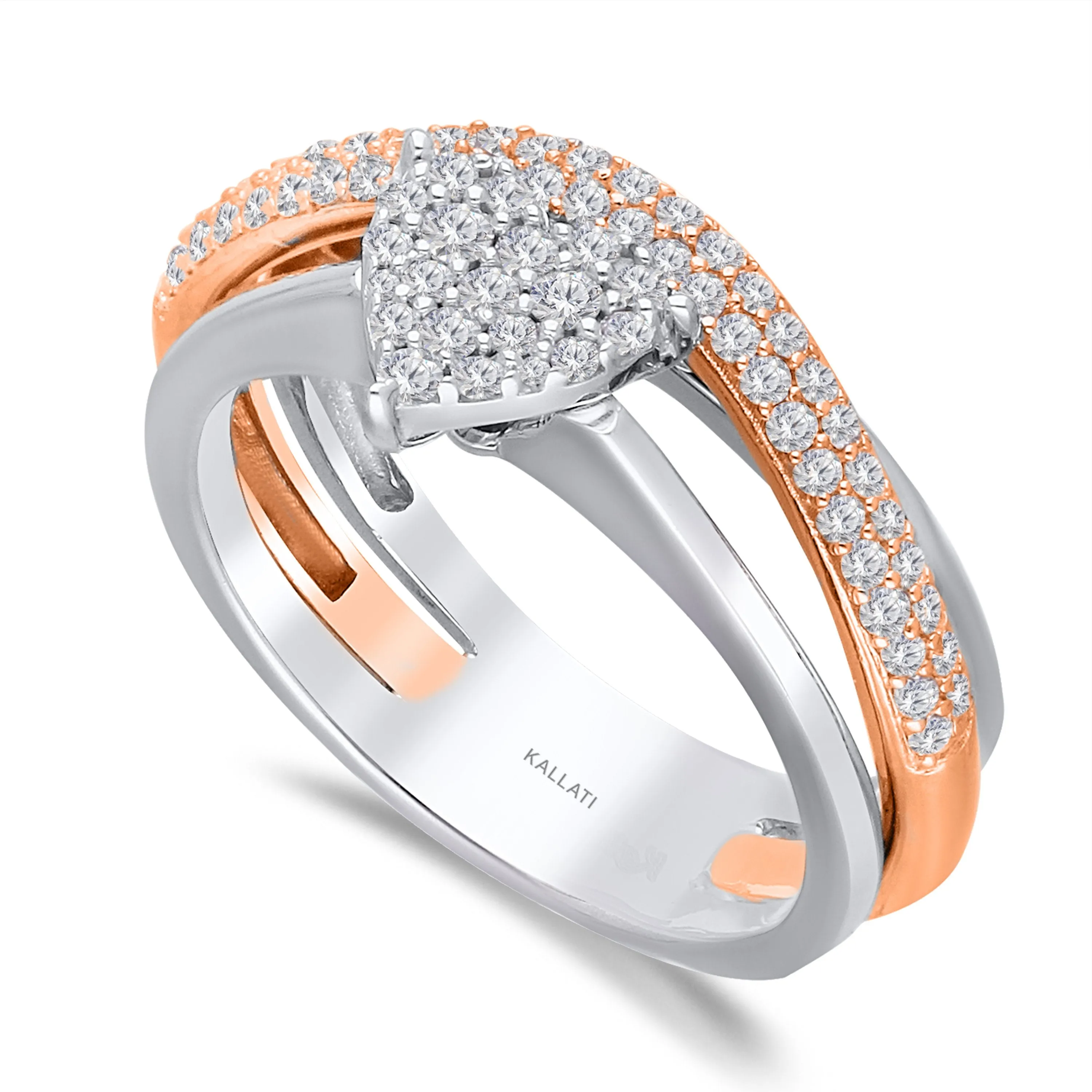 Two Tone Gold Diamond Eternal Ring