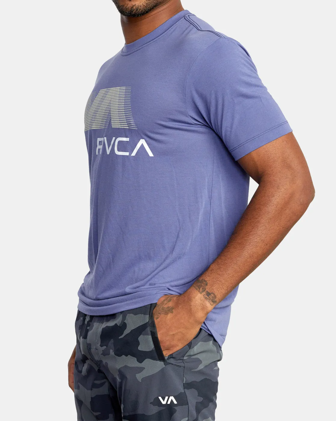 VA RVCA Blur Short Sleeve Performance Tee - Imperial