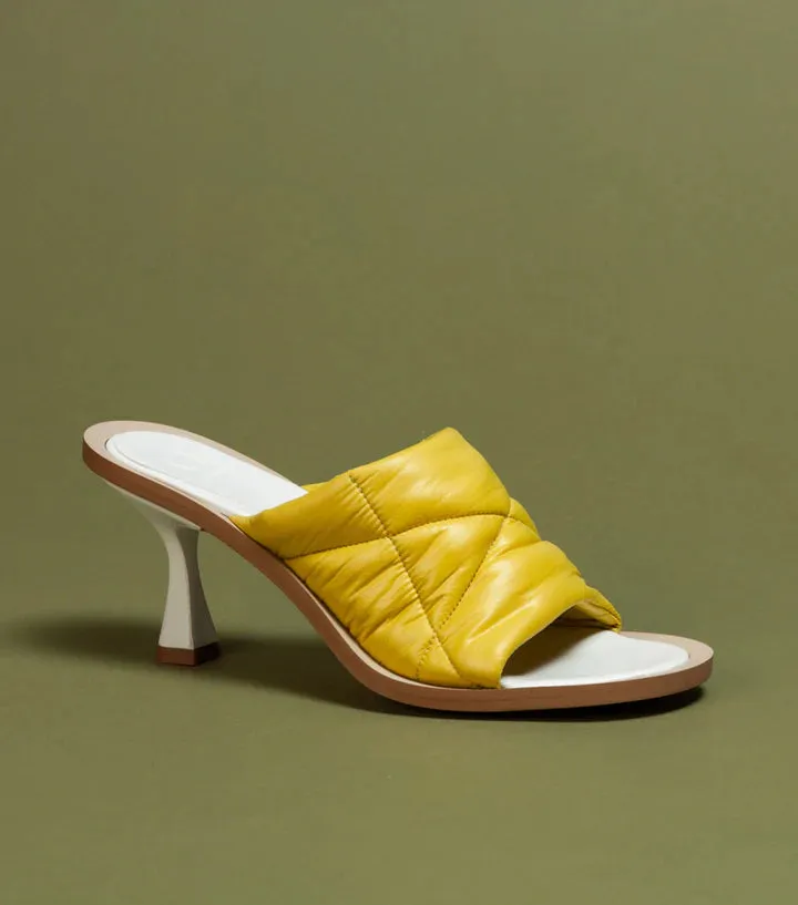 Varunah Mules in Yellow Nylon