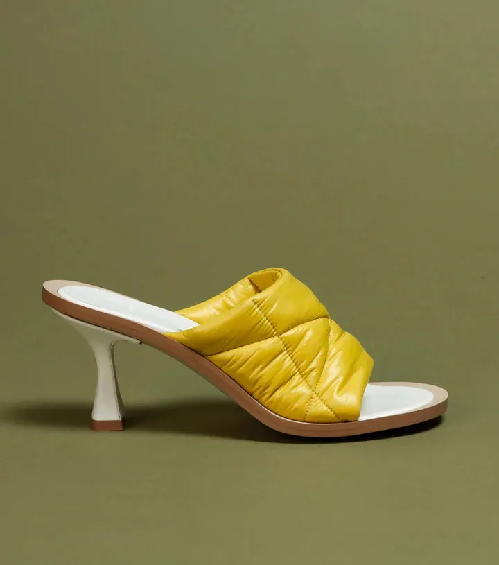 Varunah Mules in Yellow Nylon