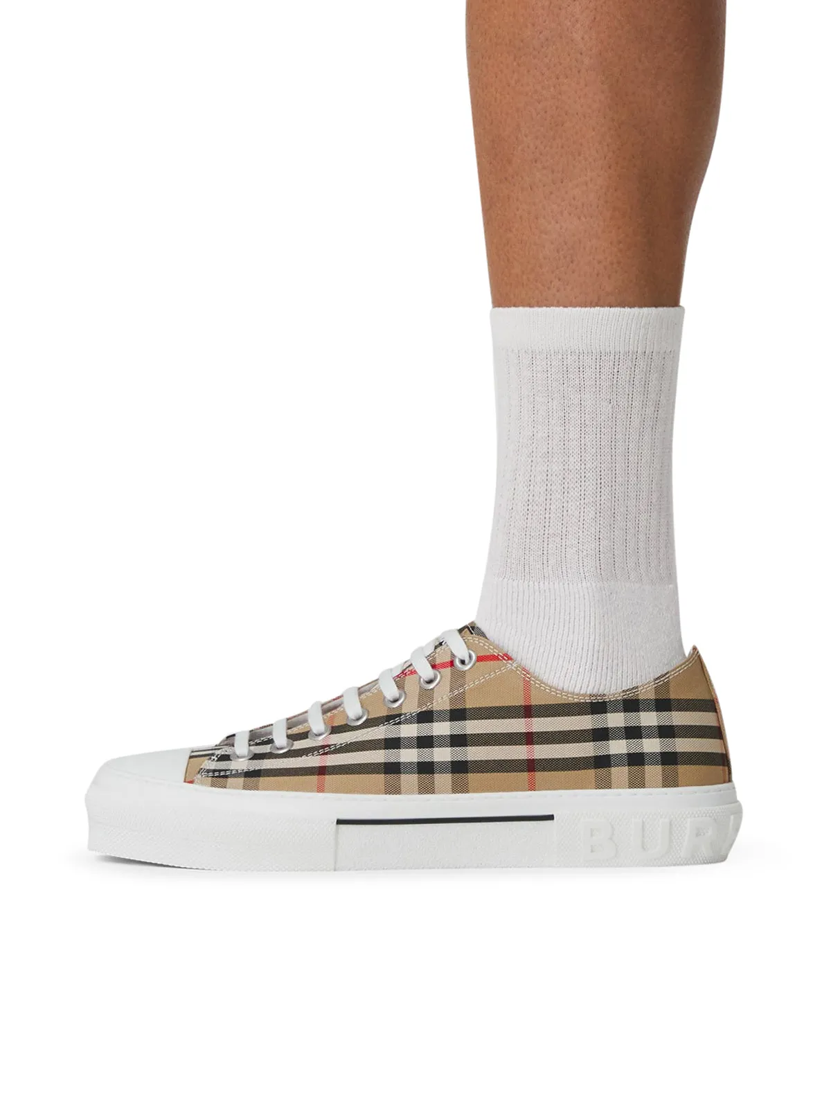 Vintage check cotton sneaker