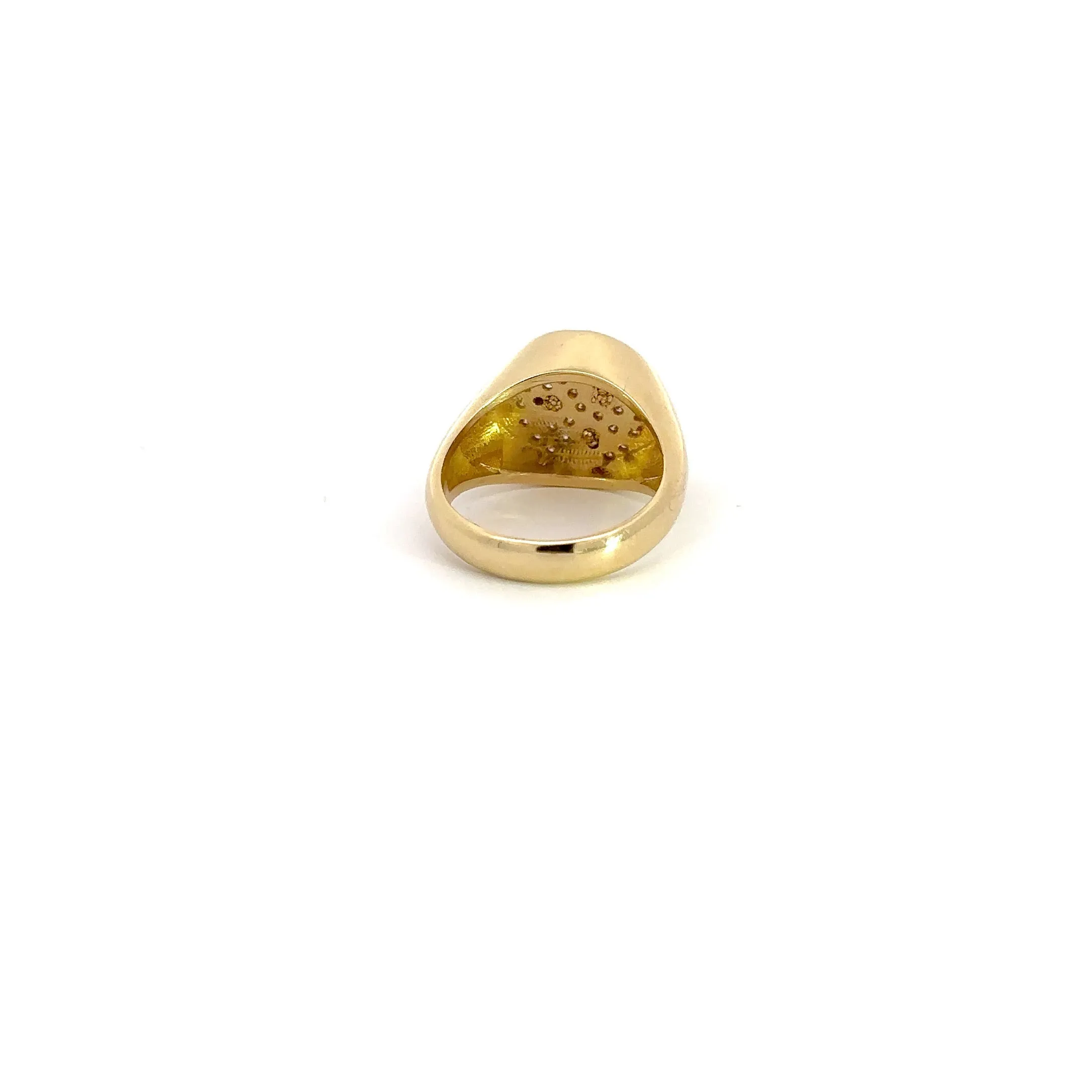 WD1040 14Kt 3 Star Signet Ring