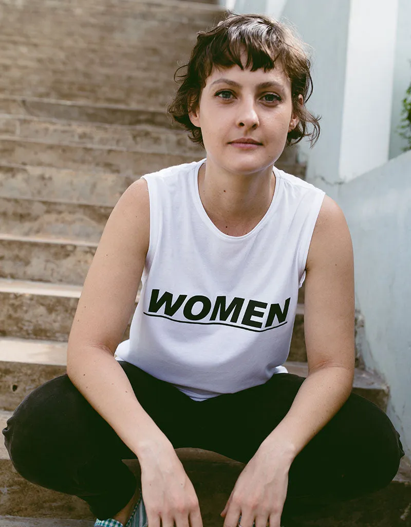 WOMEN Muscle Tank | White